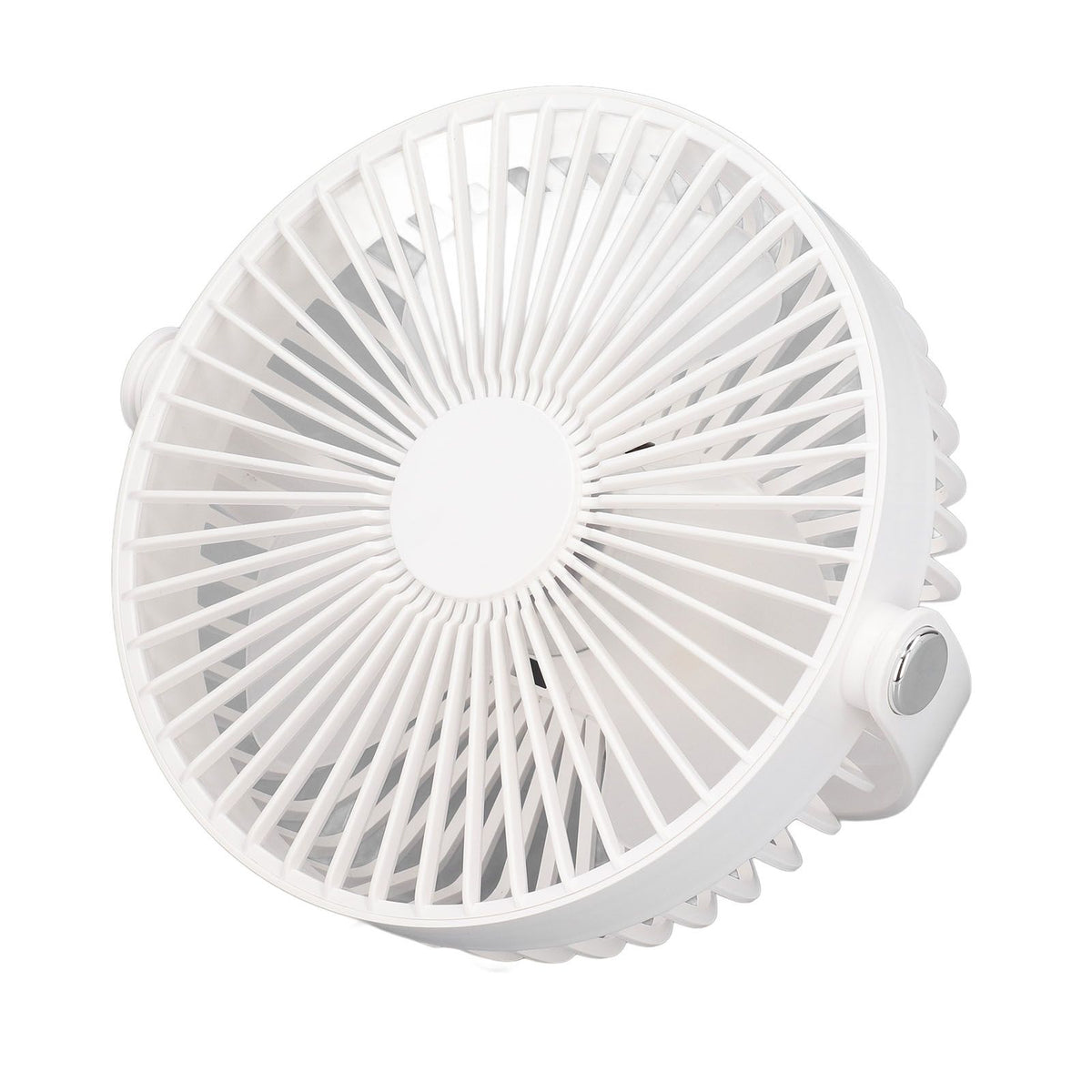 Electric Fan 3 Speeds 360 Degree Adjustable USB Rechargeable Portable Camping Fan with Night Light for Dormitory Camping