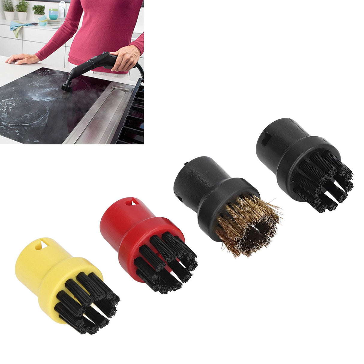Round Small Brush Head Steam Cleaner Brushes for Karcher SC1 SC2 SC3 SC4 SC5 SC7