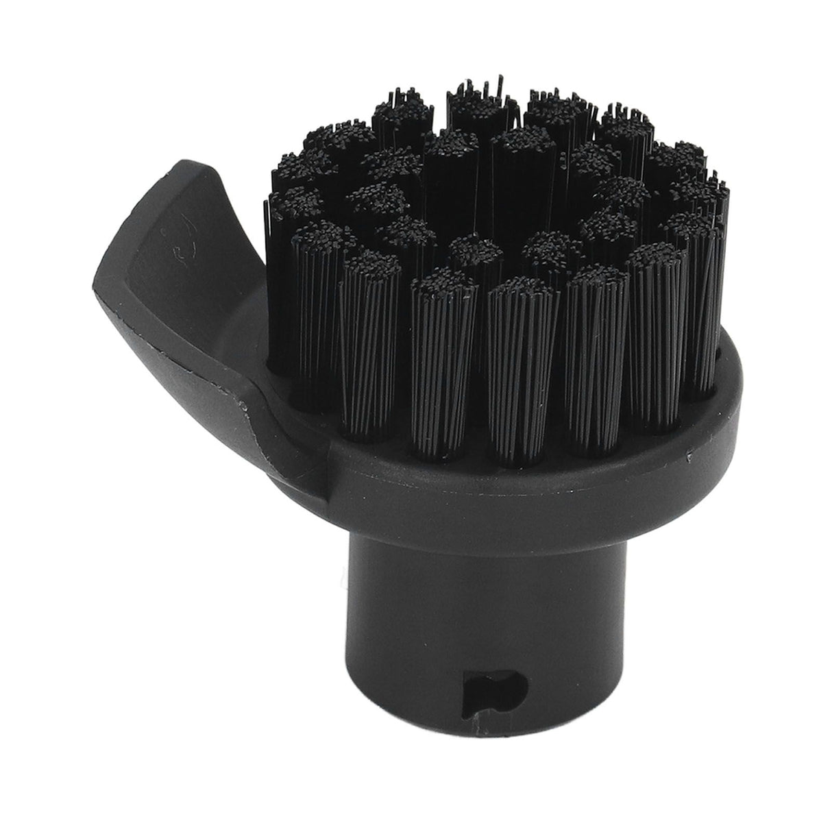 Steam Cleaner Round Brush Black Hard Bristles Cleaning Brush Replacement with Scraper for Karcher SC1 SC2 SC3