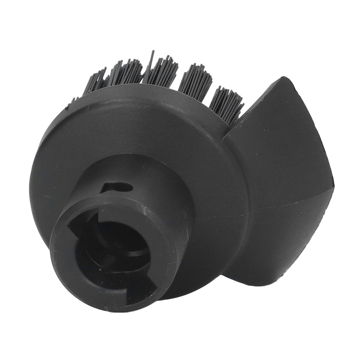 Steam Cleaner Round Brush Black Hard Bristles Cleaning Brush Replacement with Scraper for Karcher SC1 SC2 SC3