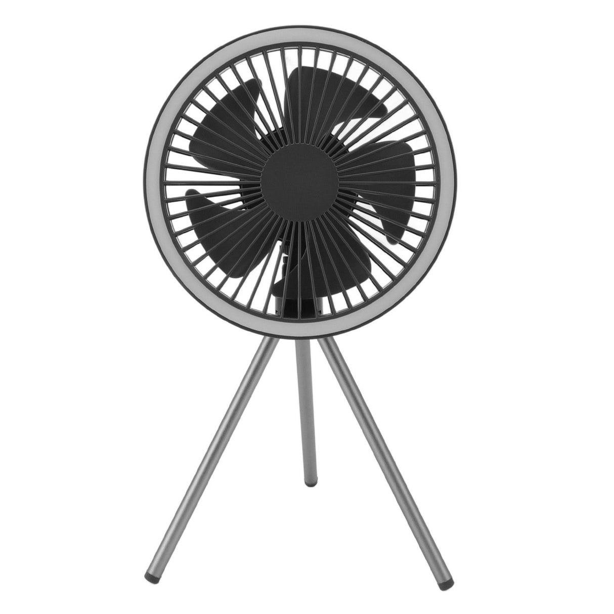 Tripod Fan 10000mAh 3 Gears Adjustable Timing Function Portable Desktop Fan with Light for Outdoor Camping Gray