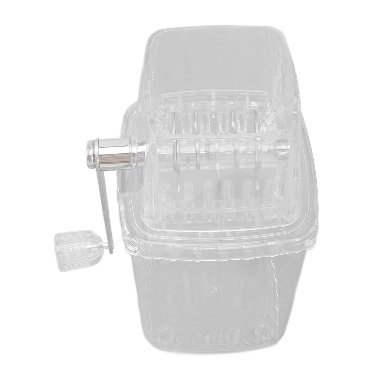 Manual Ice Crusher Small Portable Shaver Hand Operated Snow Cone Machine for Home Transparent