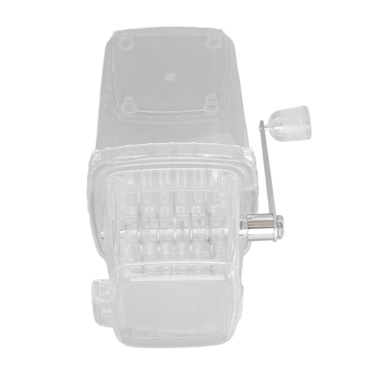Manual Ice Crusher Small Portable Shaver Hand Operated Snow Cone Machine for Home Transparent