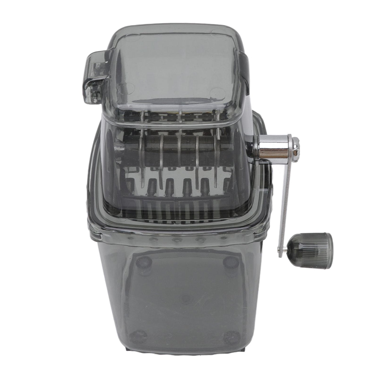Manual Ice Crusher Small Portable Shaver Hand Operated Snow Cone Machine for Home Grey