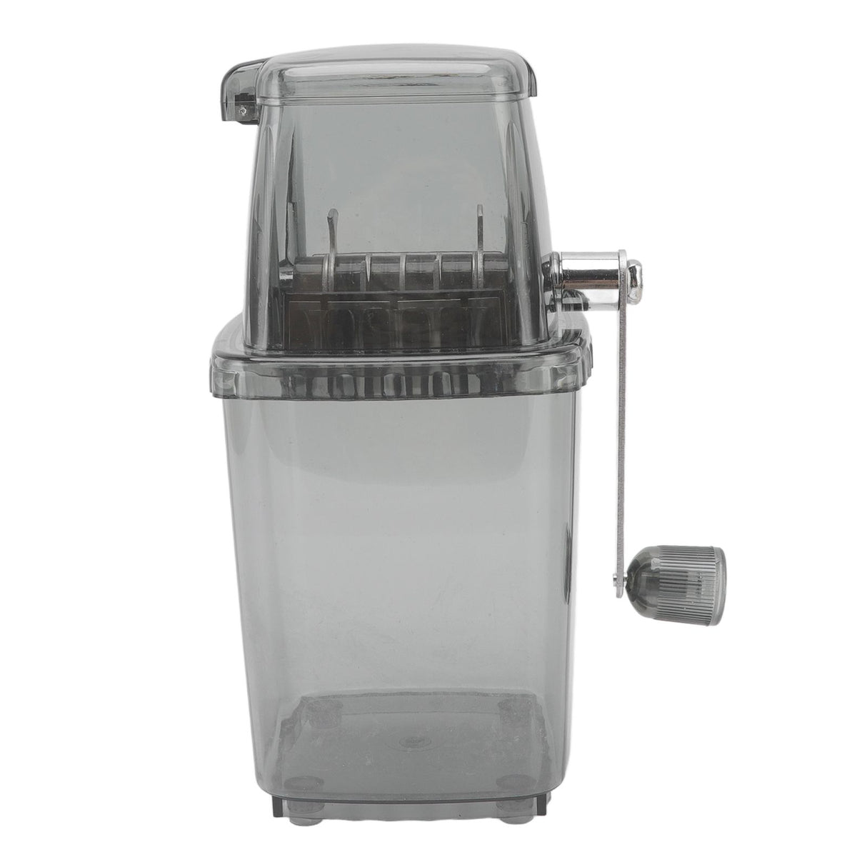 Manual Ice Crusher Small Portable Shaver Hand Operated Snow Cone Machine for Home Grey