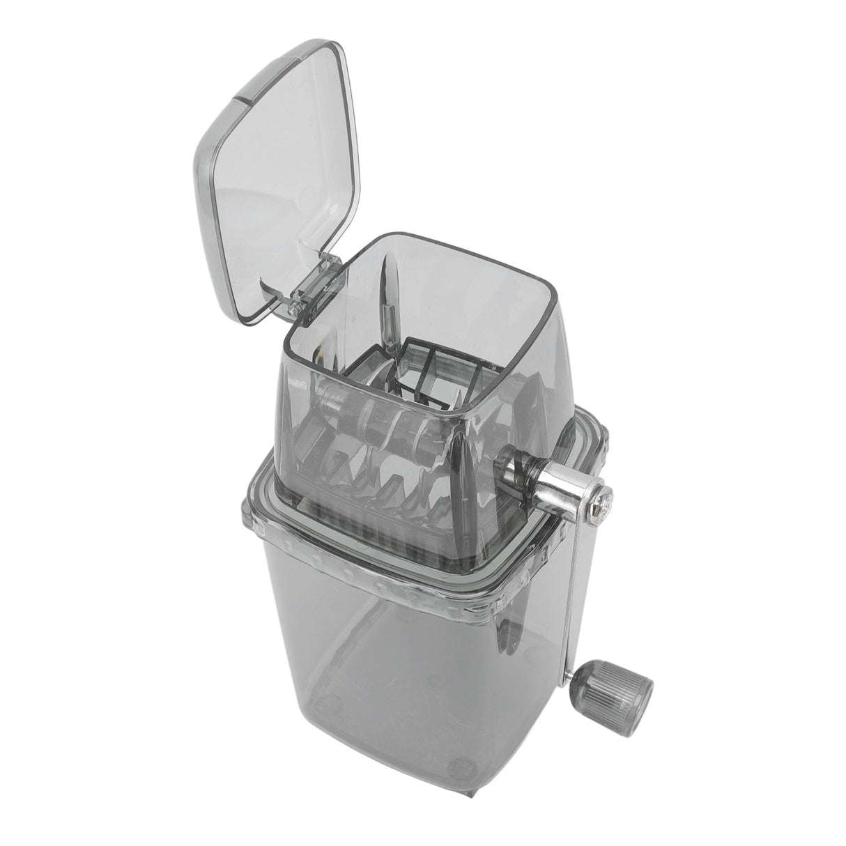 Manual Ice Crusher Small Portable Shaver Hand Operated Snow Cone Machine for Home Grey