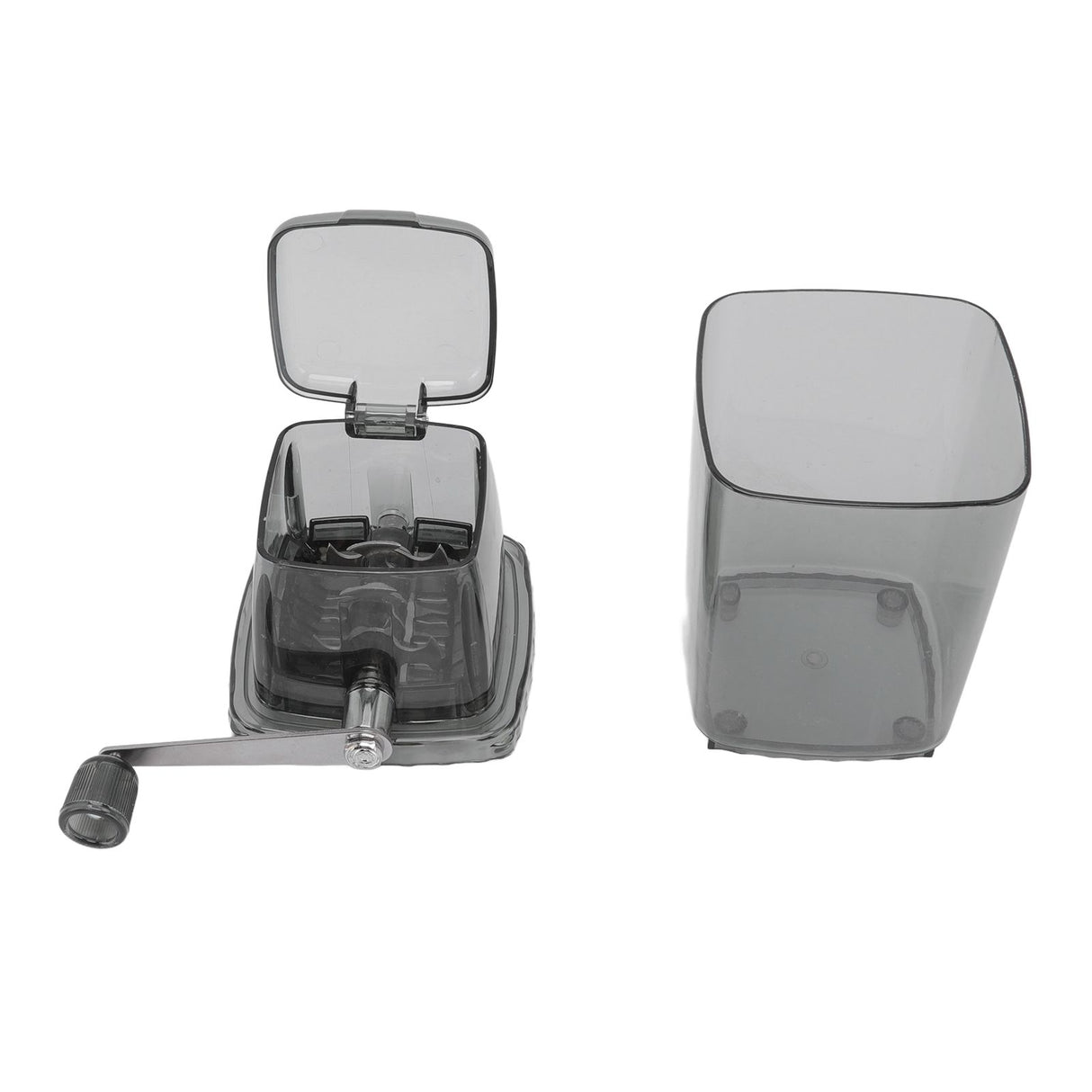 Manual Ice Crusher Small Portable Shaver Hand Operated Snow Cone Machine for Home Grey