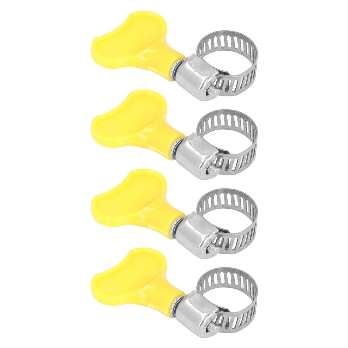 15 Pcs Stainless Steel Hose Clamp Corrosion Resistant Reusable Worm Gear Pipe Clip with Adjustment Handle