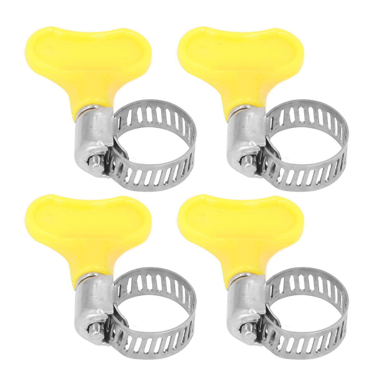 15 Pcs Stainless Steel Hose Clamp Corrosion Resistant Reusable Worm Gear Pipe Clip with Adjustment Handle