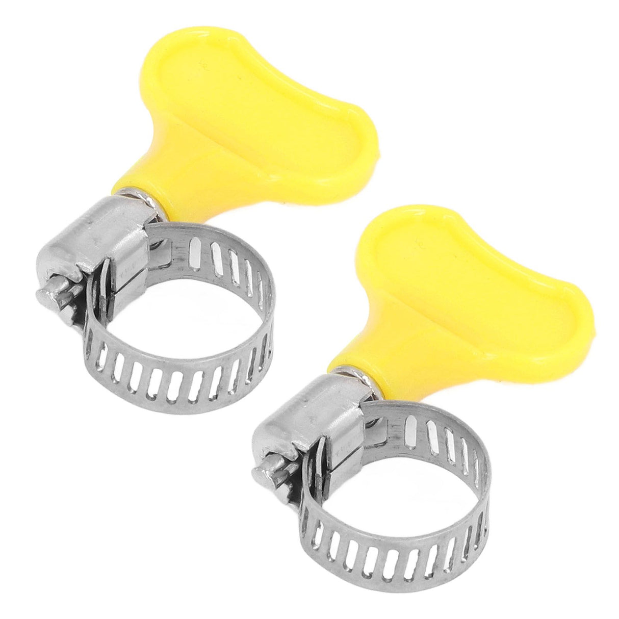 15 Pcs Stainless Steel Hose Clamp Corrosion Resistant Reusable Worm Gear Pipe Clip with Adjustment Handle