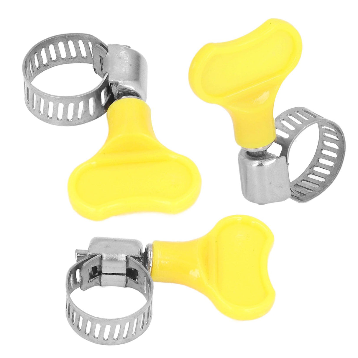 15 Pcs Stainless Steel Hose Clamp Corrosion Resistant Reusable Worm Gear Pipe Clip with Adjustment Handle