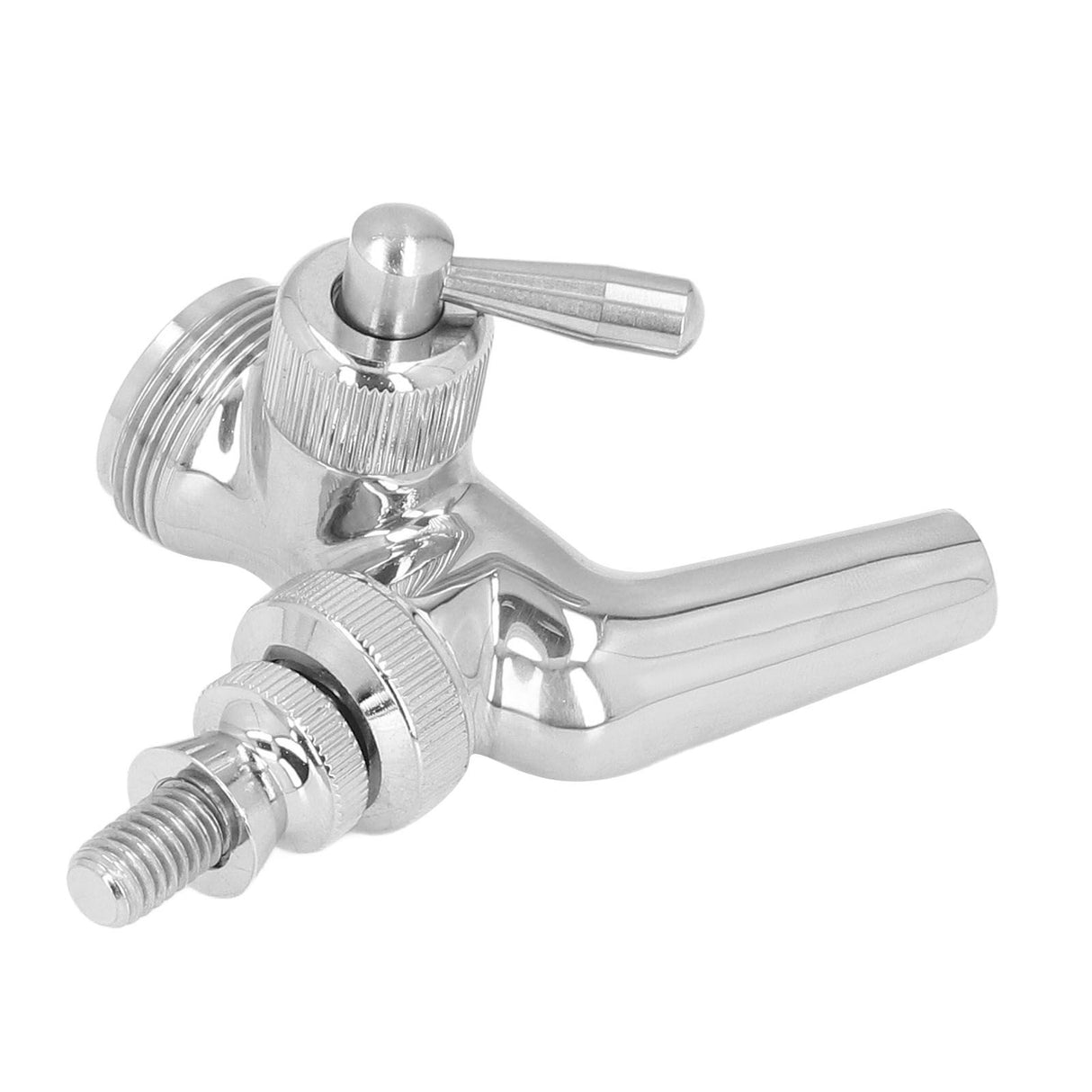 Beer Flow Control Faucet Stainless Steel Beer Tap with Dust Cover Handle for Homebrewing