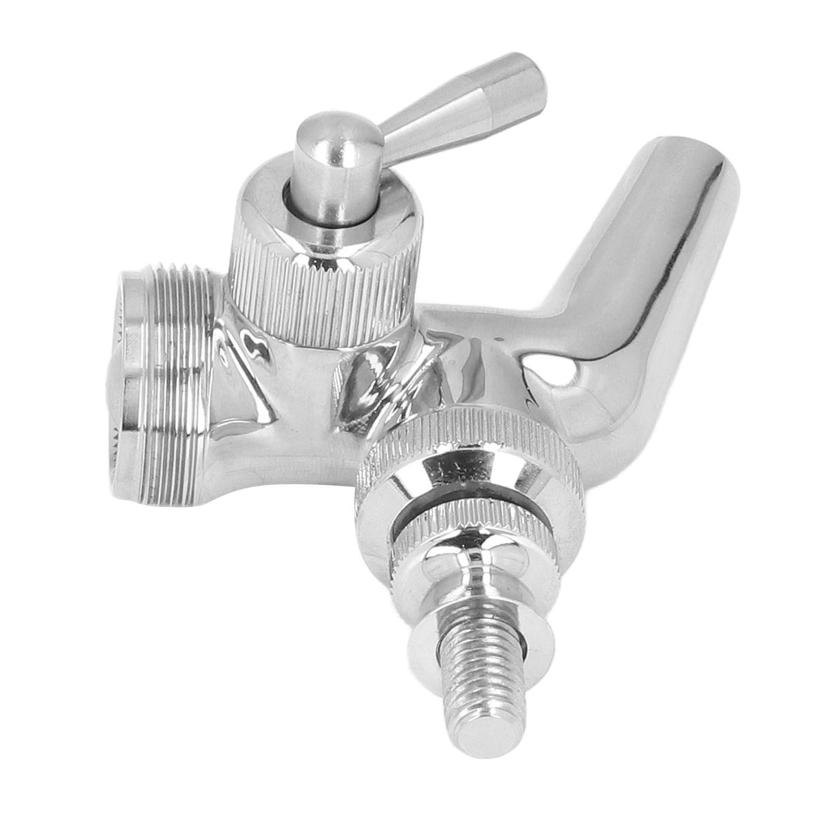 Beer Flow Control Faucet Stainless Steel Beer Tap with Dust Cover Handle for Homebrewing