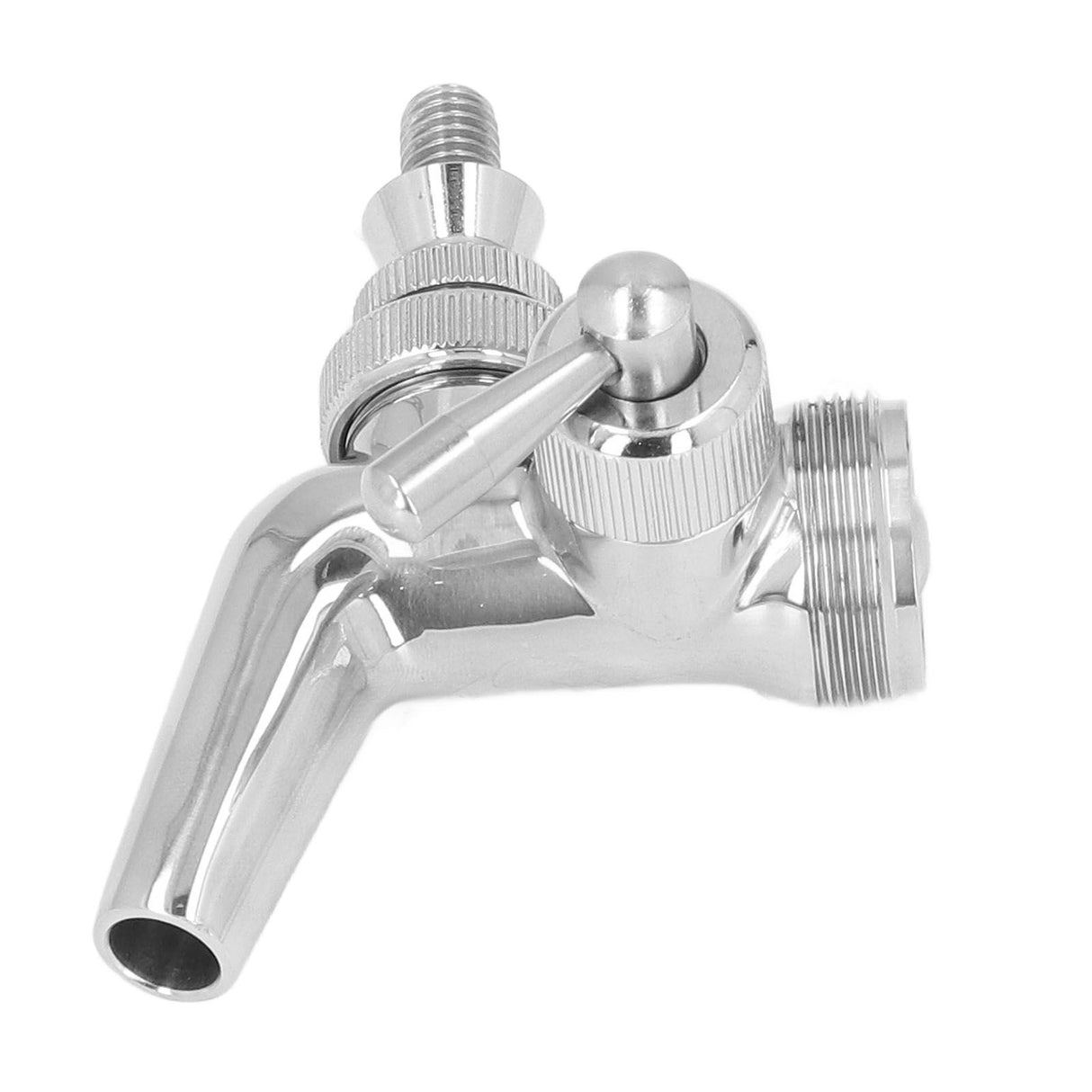 Beer Flow Control Faucet Stainless Steel Beer Tap with Dust Cover Handle for Homebrewing