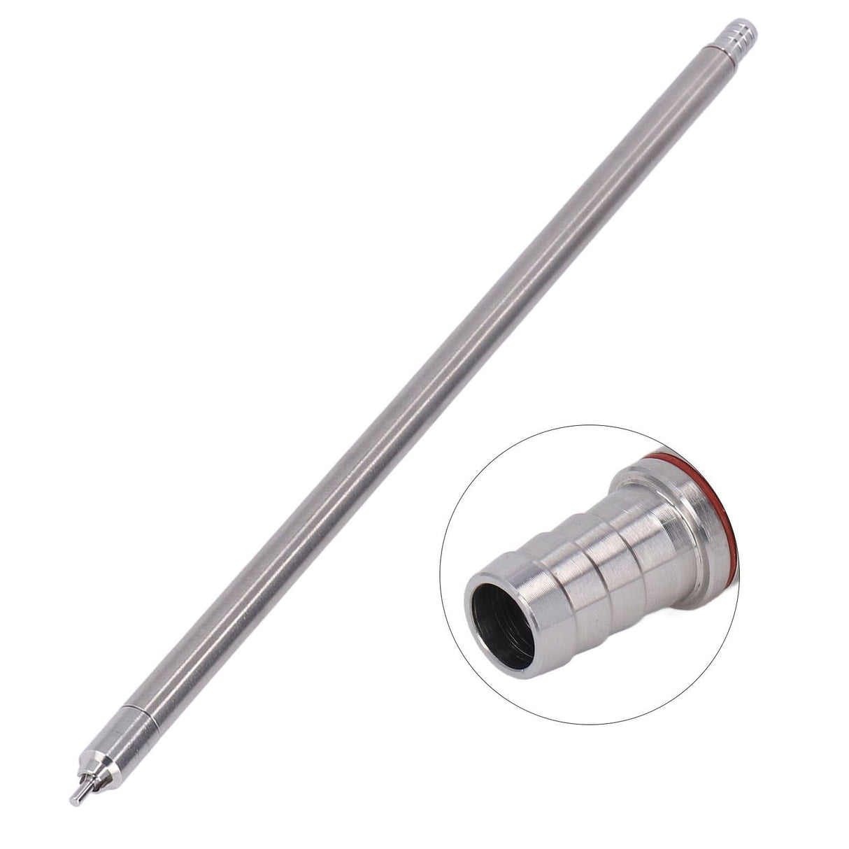 35.2cm Length Spring Loaded Beer Bottle Filler Stainless Steel Wine Bottle Filler Wand with Cleaning Brush Hose Clamp
