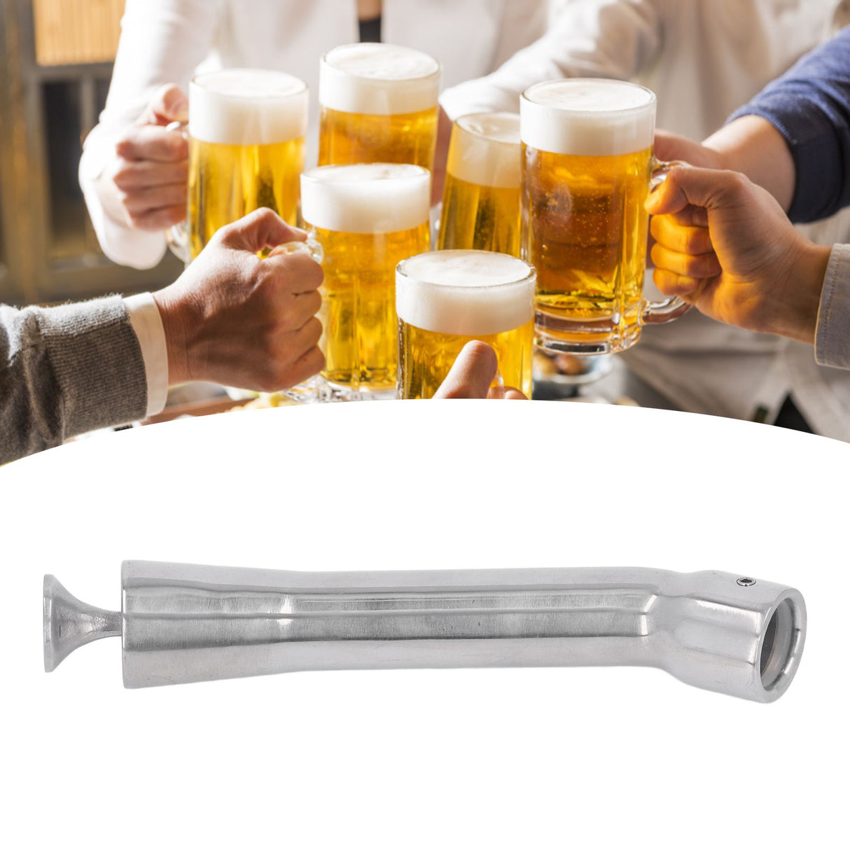 Beer Tap Stainless Steel Smooth Surface Wear Resistant Fast Reduce Beer Foam Faucet for Bar Hotel Beer Tap and Wrench