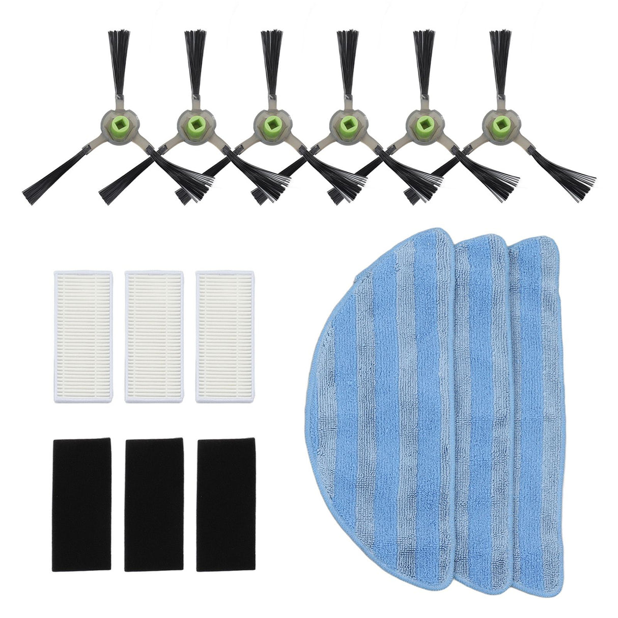 Vacuum Cleaner Accessories Kit High Strength Sweeping Robot Cleaning Rag Filter Side Brush Replacement Parts