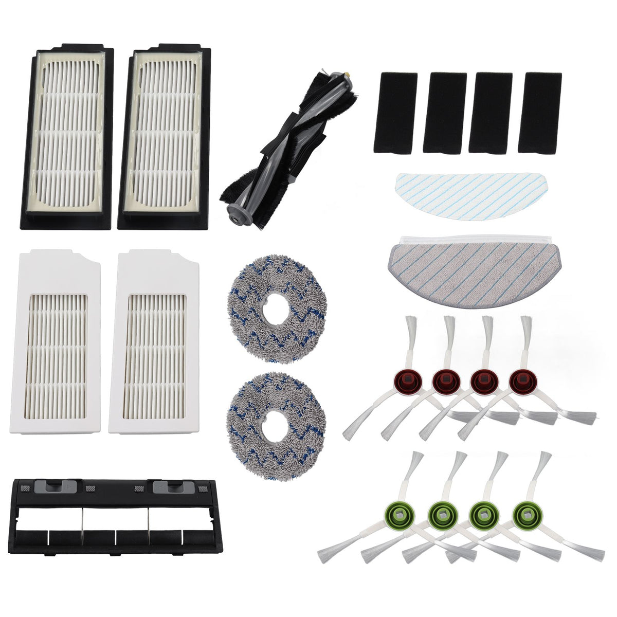 Robot Cleaner Accessory Kit Main Brush Side Brush Waved Mop Washable Mop Cloth Filter for T10