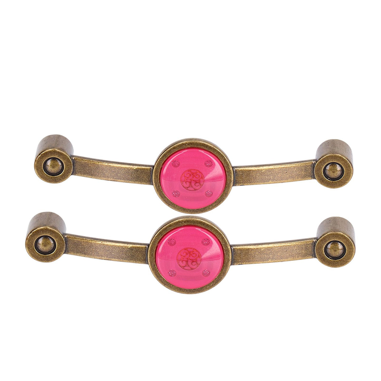 2 Pcs Zinc Alloy Antique Copper Handle European Modern Pastoral Color Acrylic Handle for Cabinet DrawerPink