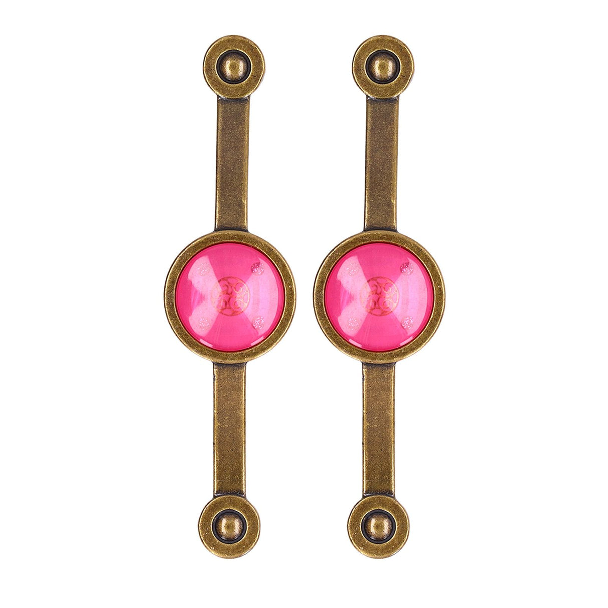2 Pcs Zinc Alloy Antique Copper Handle European Modern Pastoral Color Acrylic Handle for Cabinet DrawerPink