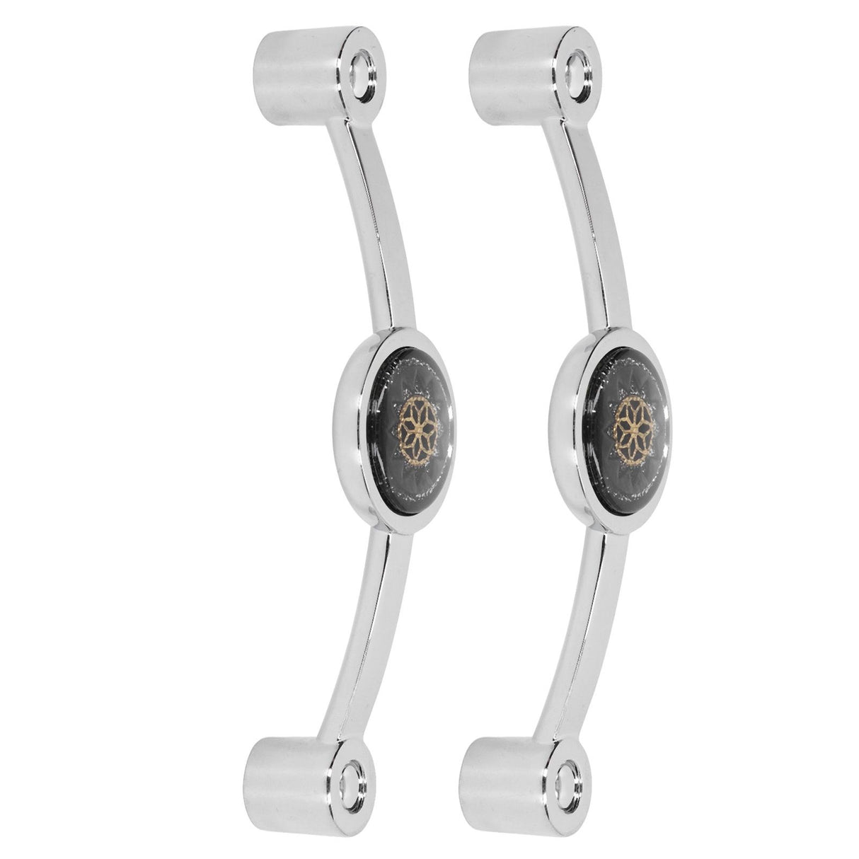 2PCS Door Handle Zinc Alloy Modern Wardrobe Cabinet Drawer Pull Handle for Home FurnitureBlack
