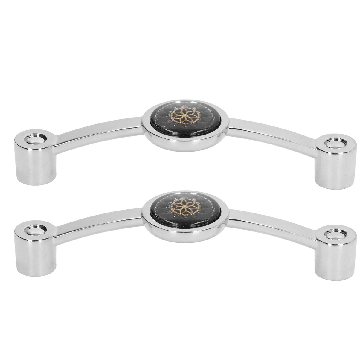 2PCS Door Handle Zinc Alloy Modern Wardrobe Cabinet Drawer Pull Handle for Home FurnitureBlack