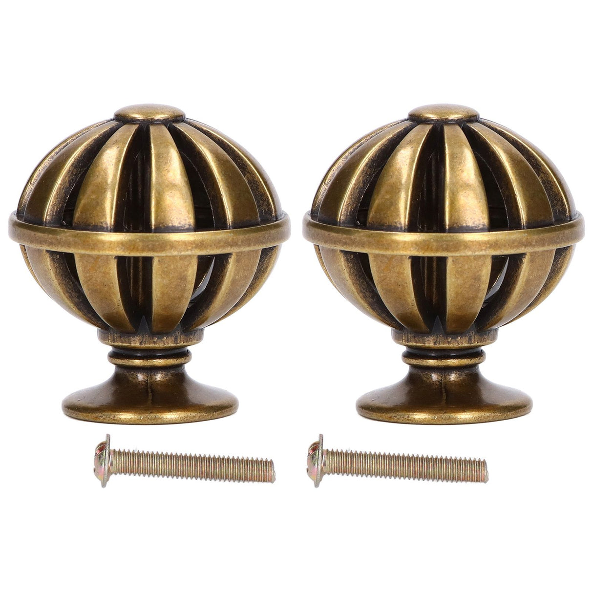 2Set Cabinet Knob Birdcage Hollow Closet Drawer Knob Zinc Alloy Wardrobe Knob for Home Decoration366 Birdcage Bronze