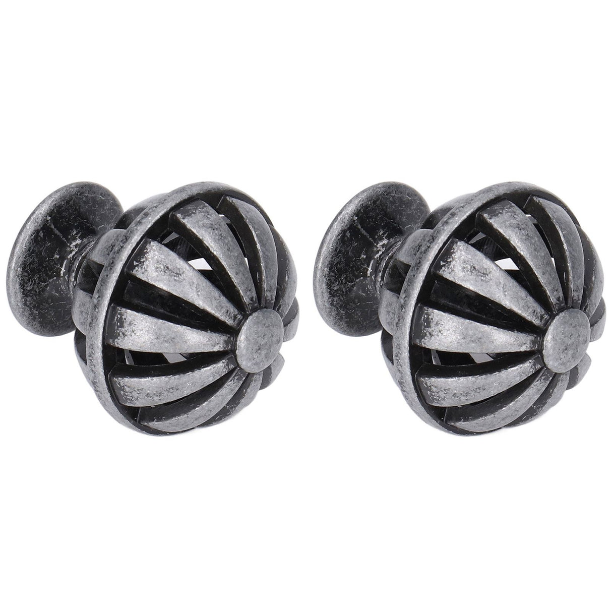 2Set Cabinet Knob Birdcage Hollow Closet Drawer Knob Zinc Alloy Wardrobe Knob for Home Decoration366 Birdcag Antique Silver