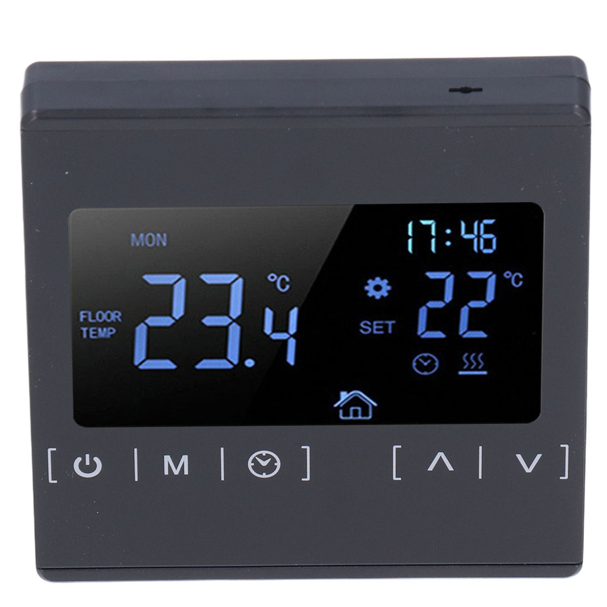 Touch Screen Thermostat Dual Temperature Control 16A Electric Floor Heating Thermoregulator AC85V‑240V