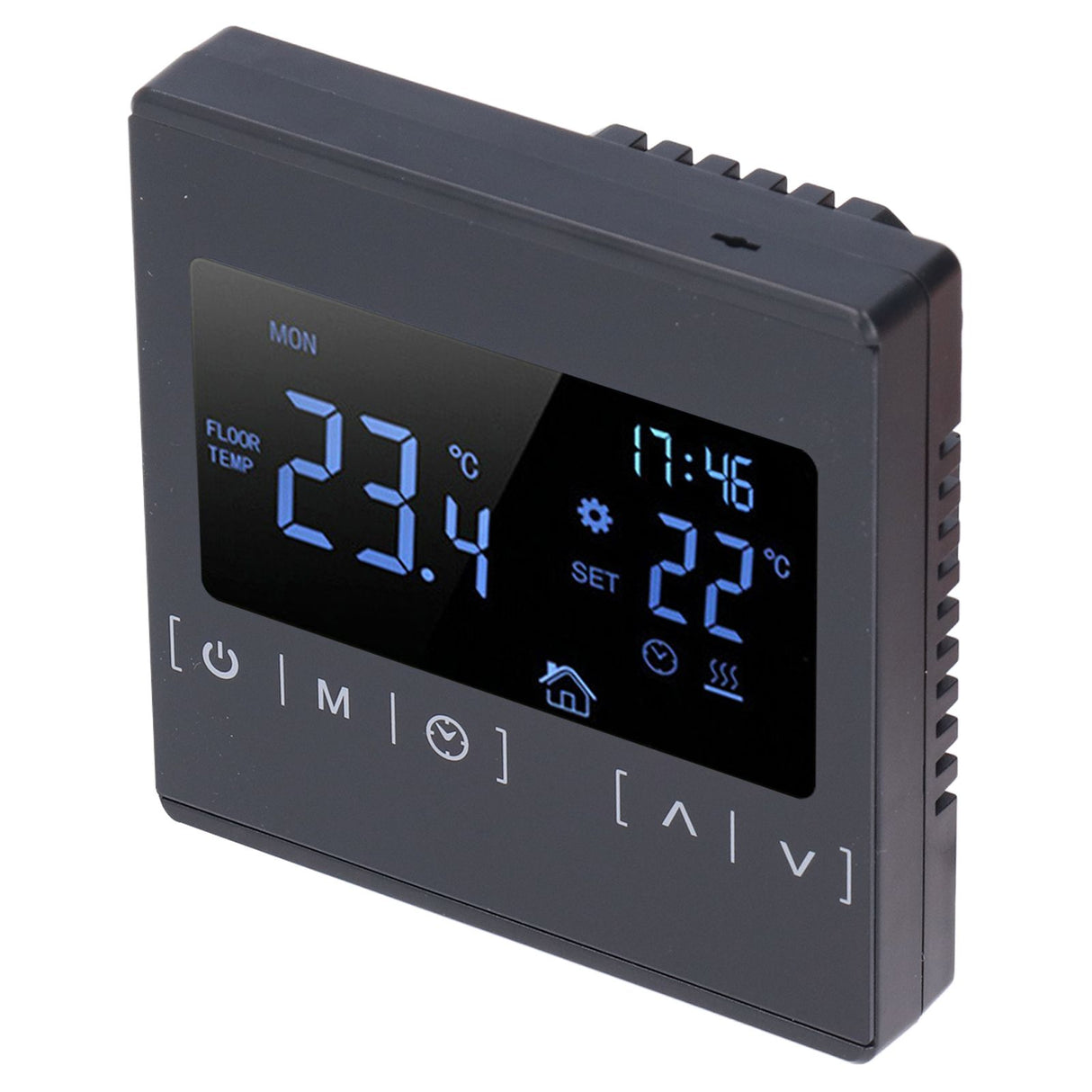 Touch Screen Thermostat Dual Temperature Control 16A Electric Floor Heating Thermoregulator AC85V‑240V