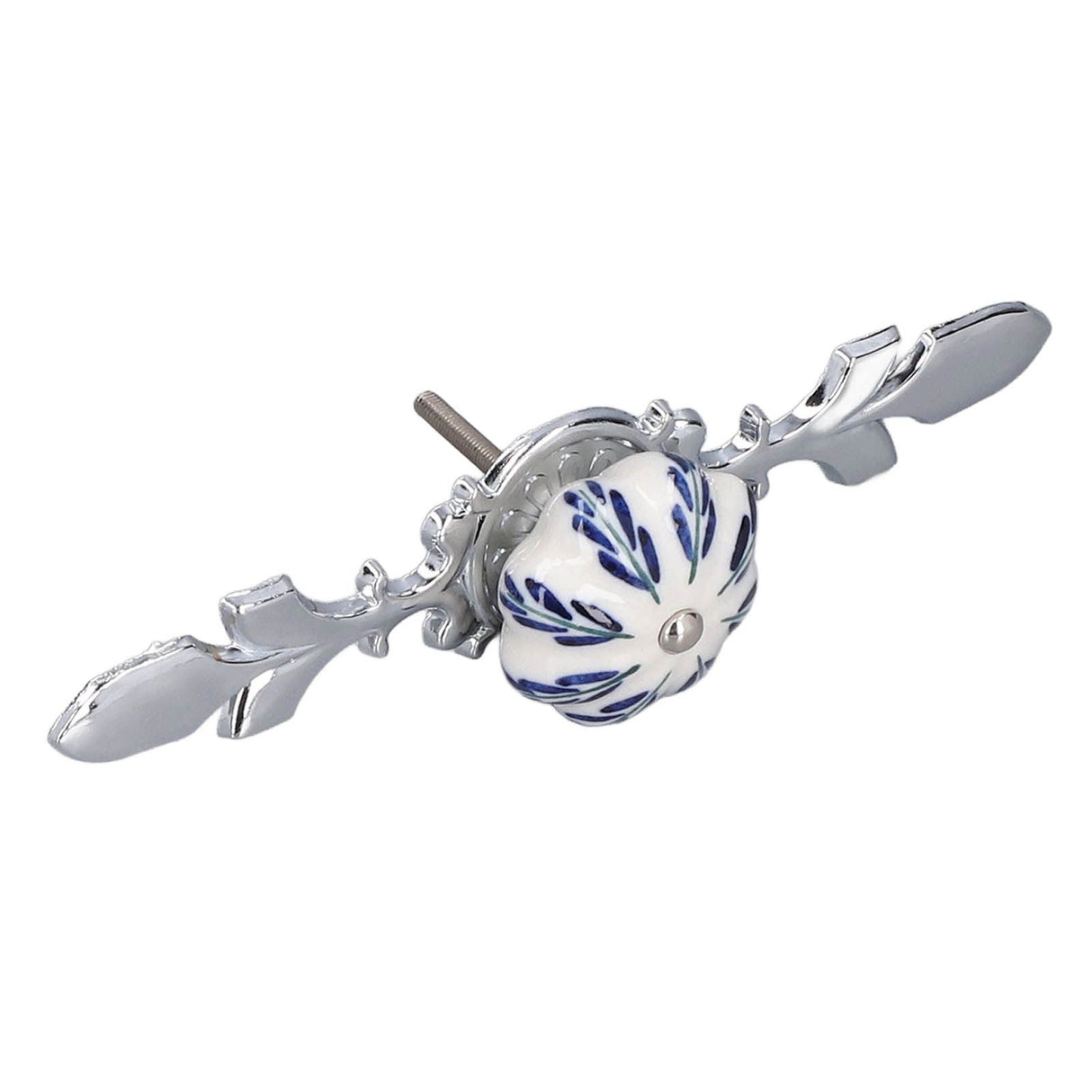 2pcs/set Ceramic Cabinet Handle Modern Simple Style Hand Painted Ceramic Cabinet Knobs1061D Pachira Macrocarpa Blue and White Porcelain