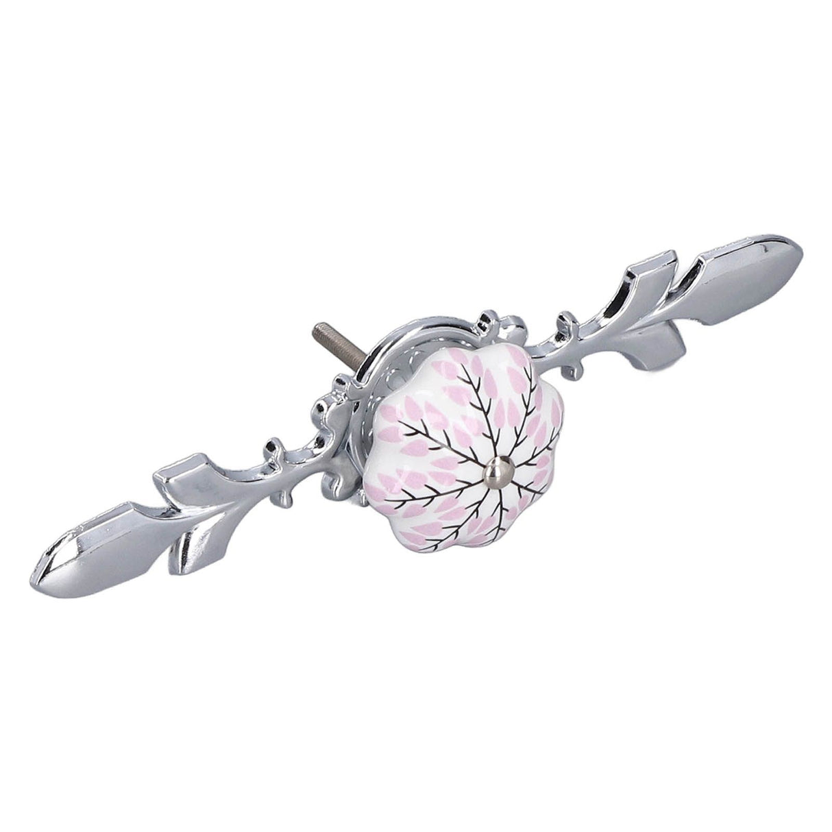 2pcs/set Ceramic Cabinet Handle Modern Simple Style Hand Painted Ceramic Cabinet Knobs1061D Flower Pattern
