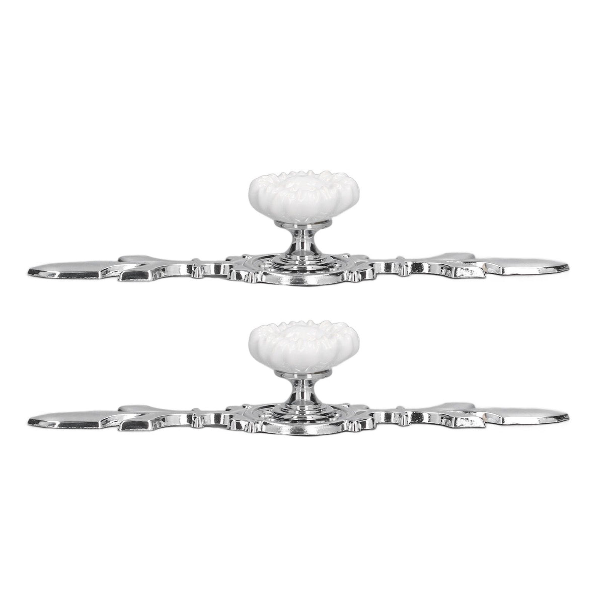 2 Set Drawer Knobs Pull Handles Ceramics Cabinet Cupboard Door Decorative Knobs with Plate for Kitchen Bathroom Office1088D Sunflower
