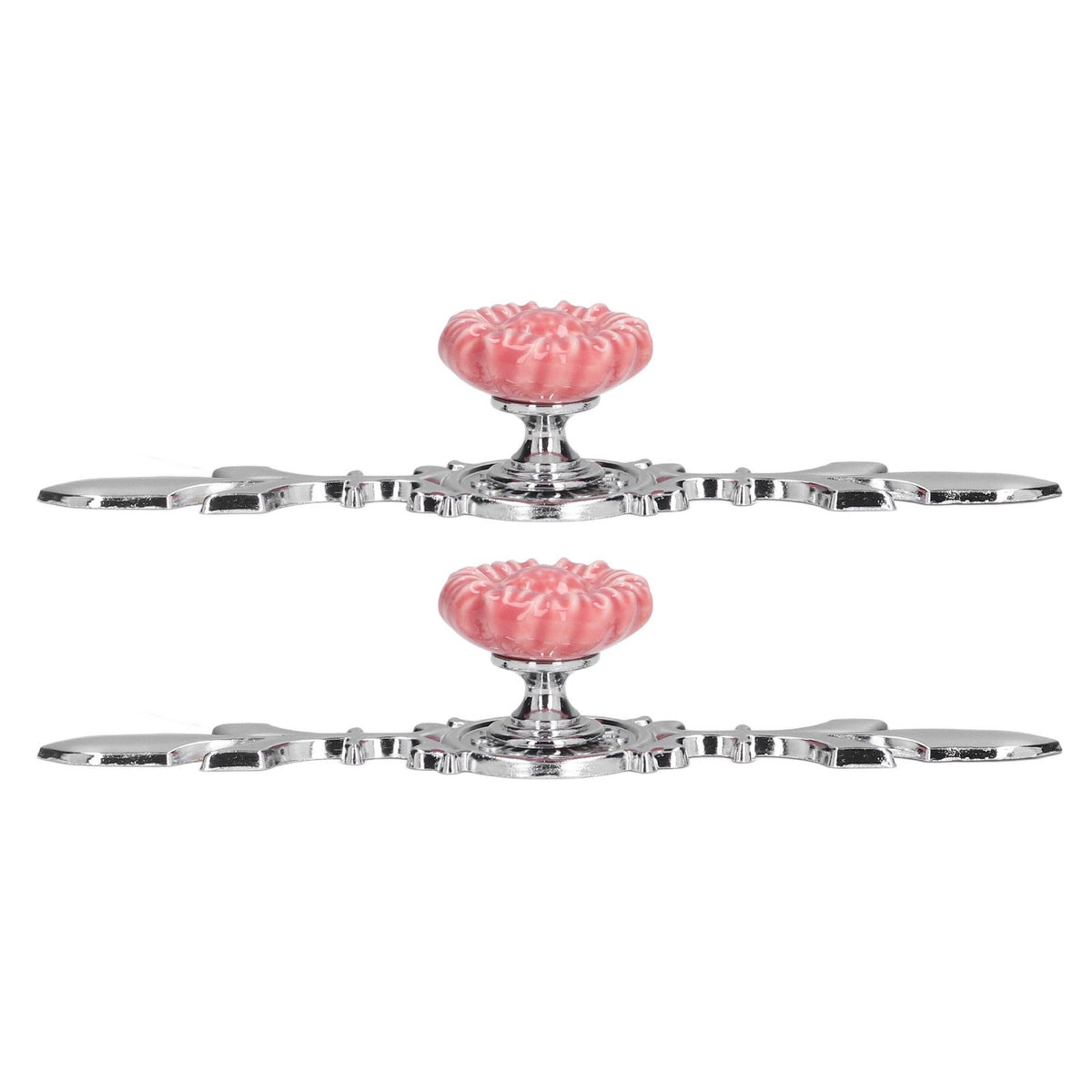 2 Set Drawer Knobs Pull Handles Ceramics Cabinet Decorative Knobs with Plate for Kitchen Bathroom Office Decoration1088D Sunflower