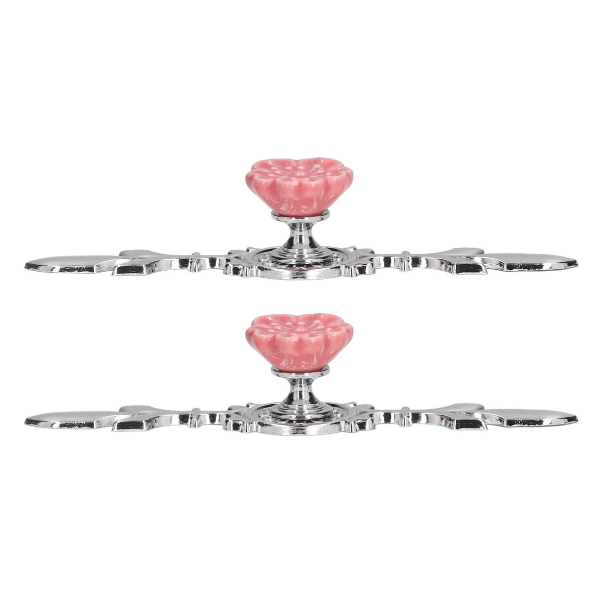 2 Set Drawer Knobs Pull Handles Ceramics Cabinet Decorative Knobs with Plate for Kitchen Bathroom Office Decoration1088D Magnolia