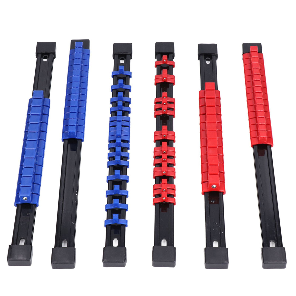 6pcs Socket Organizer Tray Multipurpose ABS 1/4in 3/8in 1/2in Auto Repairing Tools