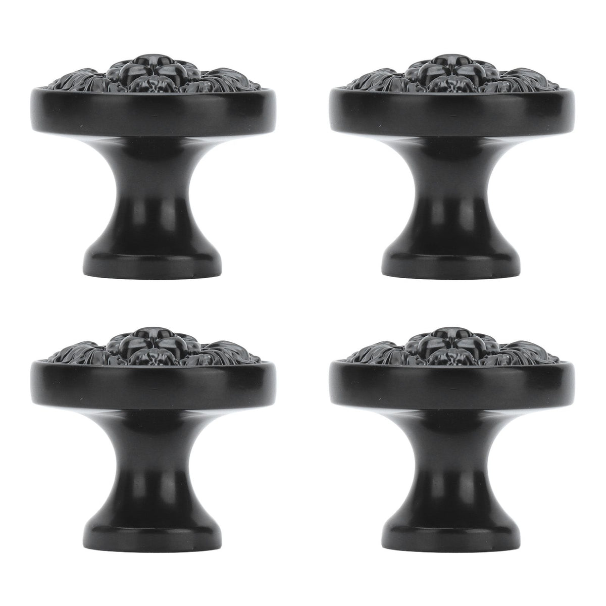 4Set Lion Head Zinc Alloy Cabinet Door Handle Modern Antique Cartoon Solid Drawer Pull Circular Single Hole Buckle Hand399 Lion Head Black