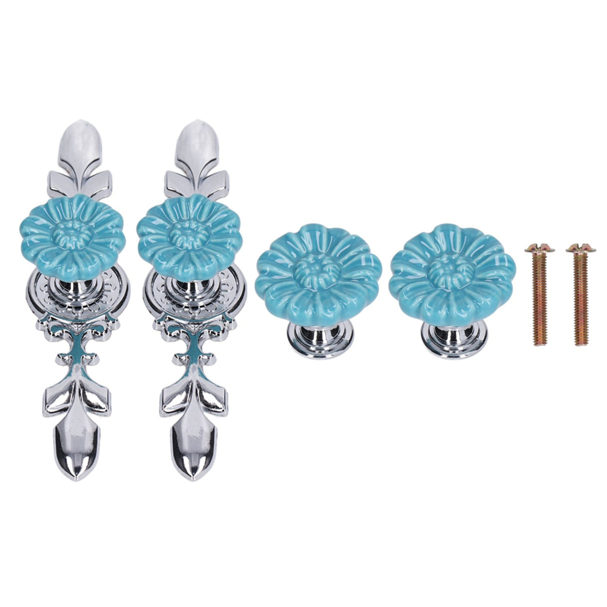 2Set Cabinet Knob Zinc Alloy Single Hole Closet Drawer Wardrobe Knob for Home Furniture Decoration1088D Wild Chrysanthemum