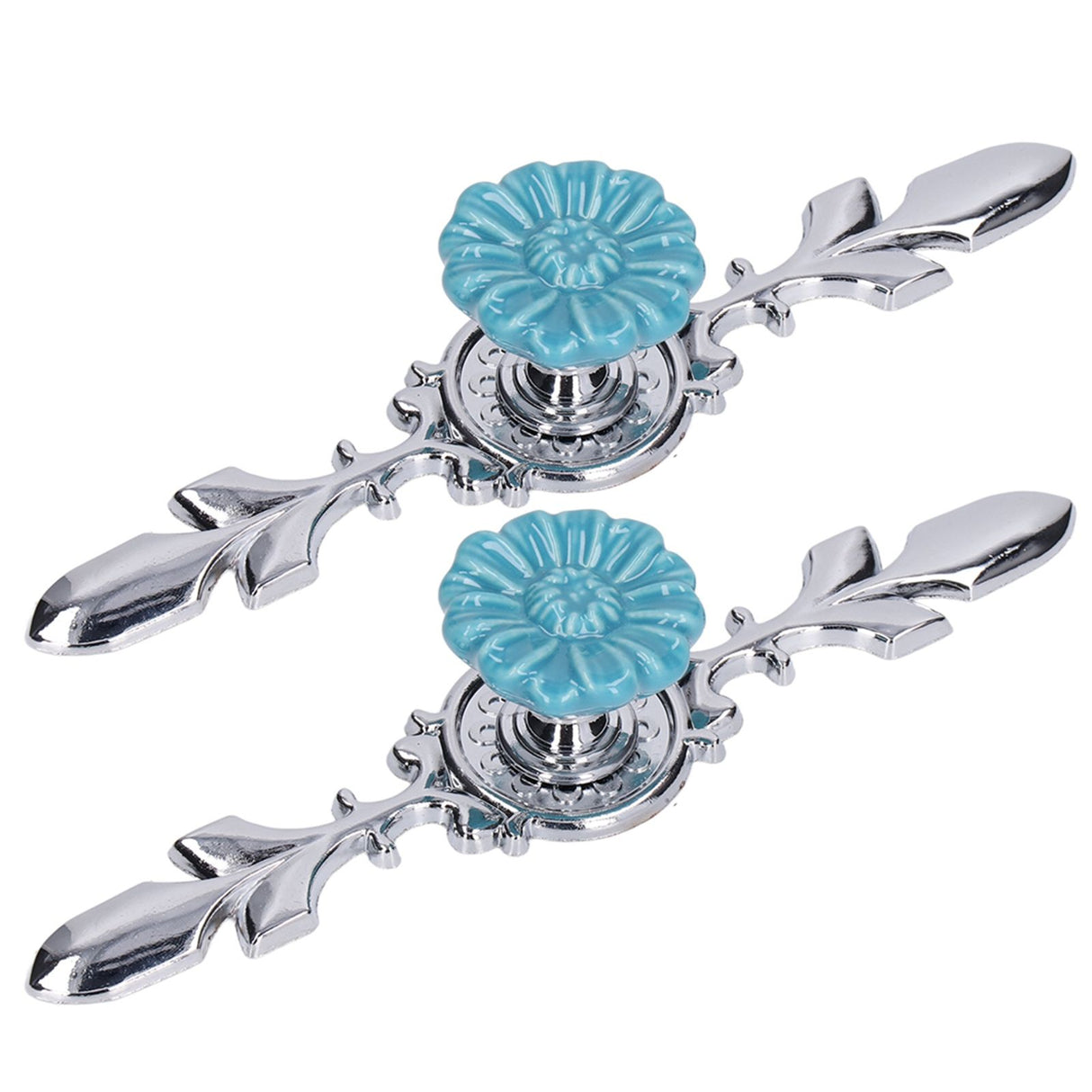 2Set Cabinet Knob Zinc Alloy Single Hole Closet Drawer Wardrobe Knob for Home Furniture Decoration1088D Wild Chrysanthemum