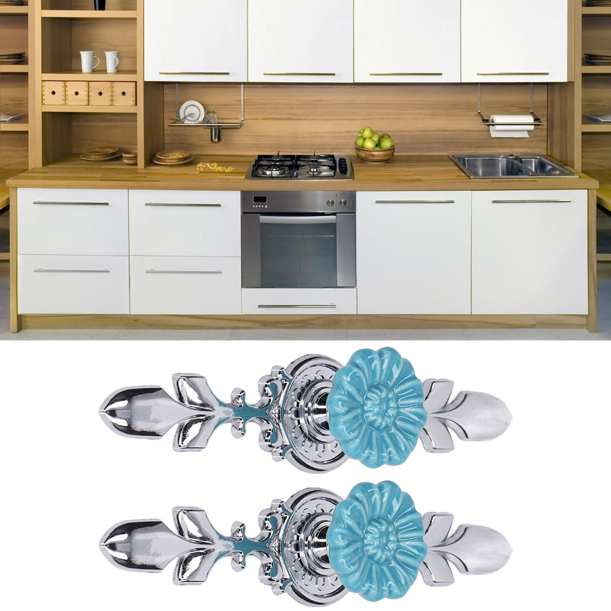 2Set Cabinet Knob Zinc Alloy Single Hole Closet Drawer Wardrobe Knob for Home Furniture Decoration1088D Wild Chrysanthemum