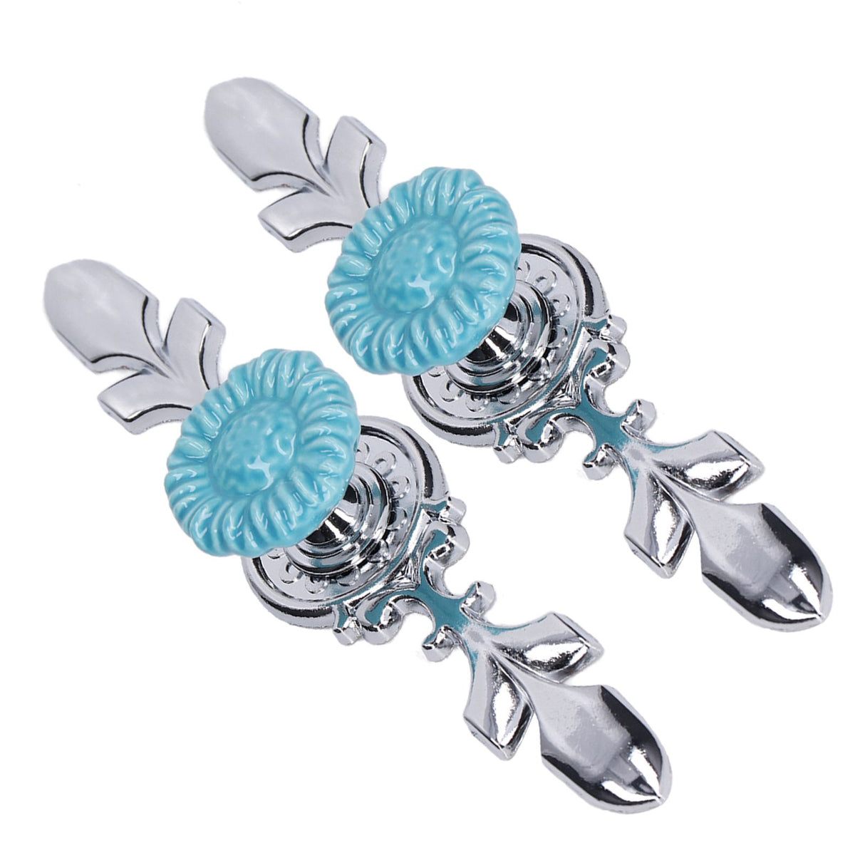 2Set Cabinet Knob Zinc Alloy Single Hole Closet Drawer Wardrobe Knob for Home Furniture Decoration1088D Sunflower