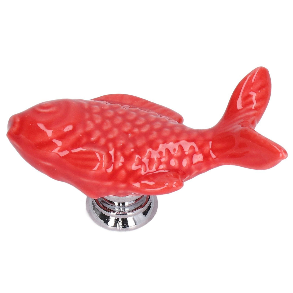 2Set Drawer Pull Knob Zinc Alloy Cabinet Wardrobe Closet Knob for Kitchen Furniture Decoration1077D Red Grass Carp