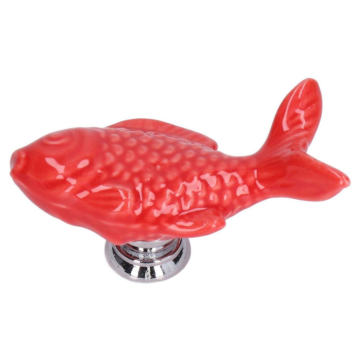 2Set Drawer Pull Knob Zinc Alloy Cabinet Wardrobe Closet Knob for Kitchen Furniture Decoration1077D Red Grass Carp