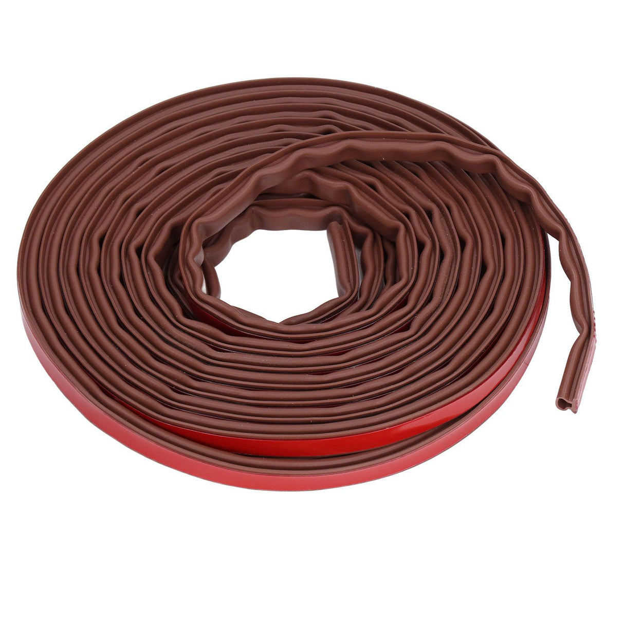 6m Door Sealing Strip Silicone Rubber Self Adhesive Weather Strip Brown Window Sealing Strip for HomeHeight 6mm / 0.2in