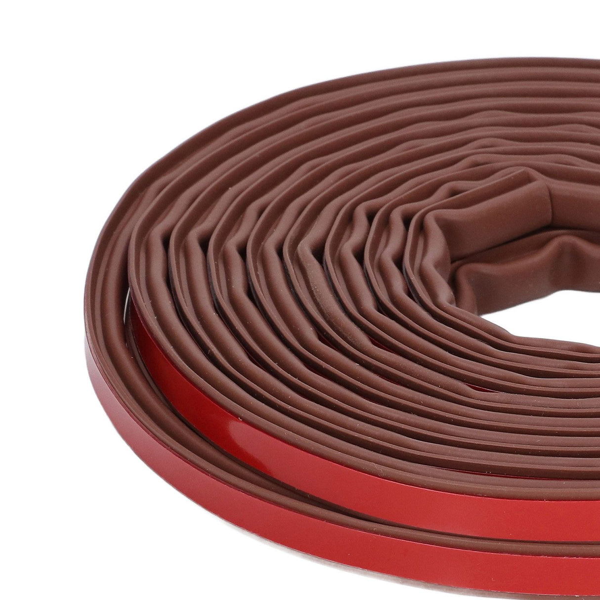 6m Door Sealing Strip Silicone Rubber Self Adhesive Weather Strip Brown Window Sealing Strip for HomeHeight 6mm / 0.2in
