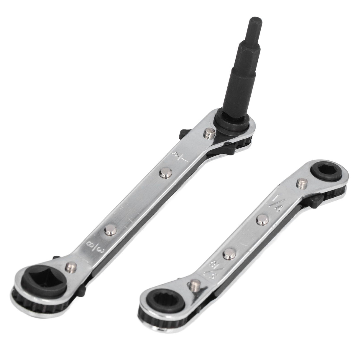 CT122 Refrigerator Ratchet Wrench 1/4 3/16 5/16 3/8 Stainless Steel Wrench Air Conditioner Repair Tool for Household