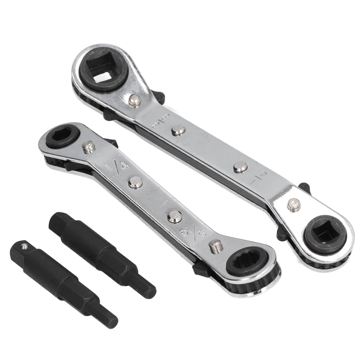 CT122 Refrigerator Ratchet Wrench 1/4 3/16 5/16 3/8 Stainless Steel Wrench Air Conditioner Repair Tool for Household