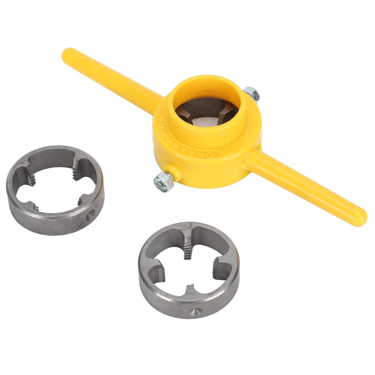 Pipe Threader 60 Degree Durable Manual Pipe Threading Kit with 3 Different Sizes Molds Shells for PVC NPT Plastic Pipes