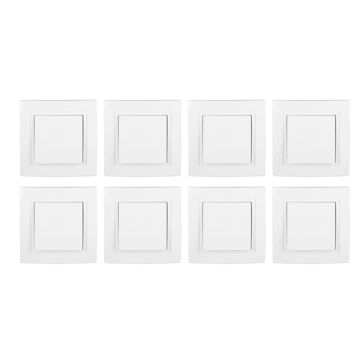 8Pcs Single Pole Light Switch 10A/250V Wall Decorative Paddle Rocker Switch European Regulations for House Use
