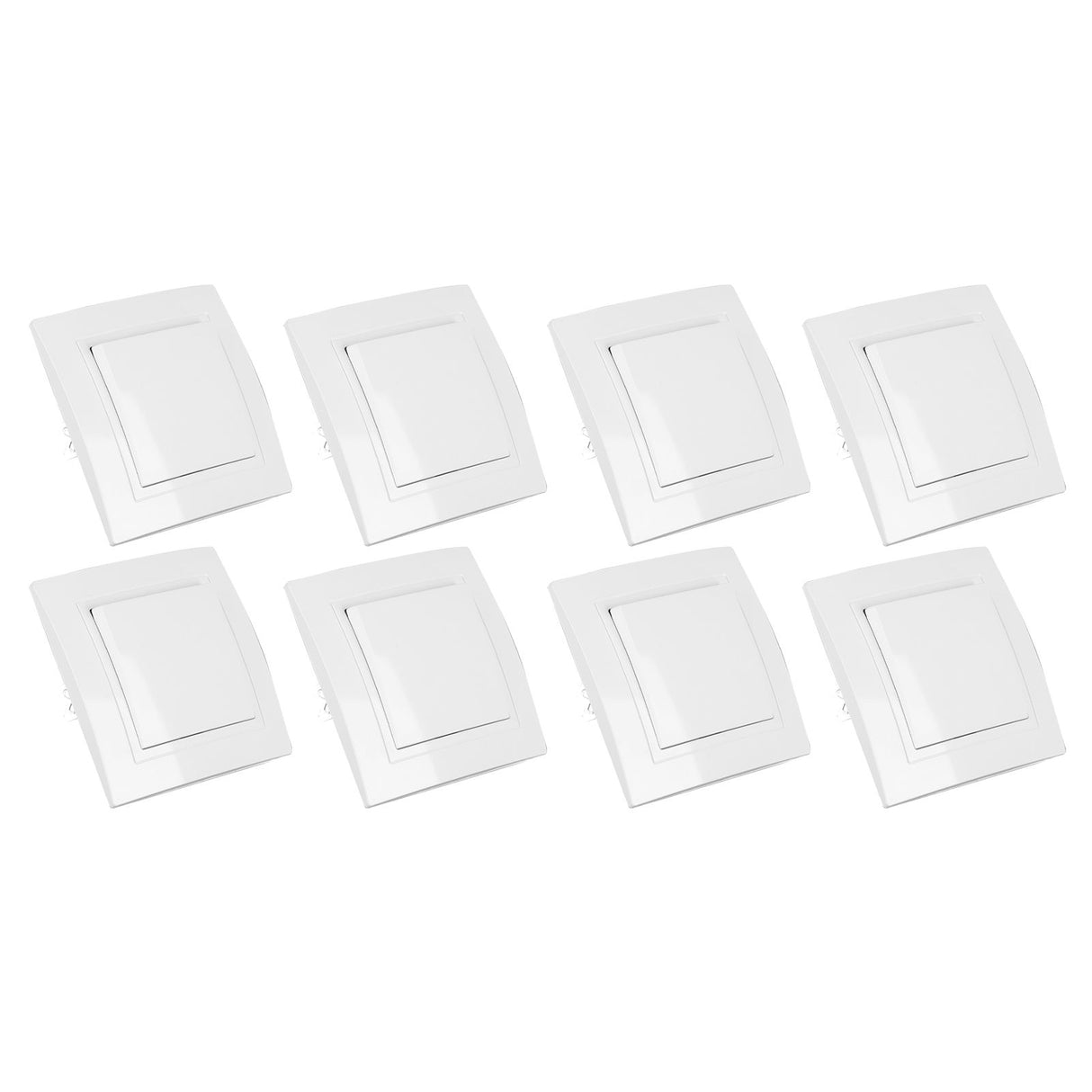 8Pcs Single Pole Light Switch 10A/250V Wall Decorative Paddle Rocker Switch European Regulations for House Use